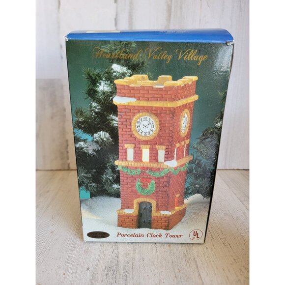 Heartland valley porcelain clock Tower vintage Village accessory Xmas - Picture 8 of 8